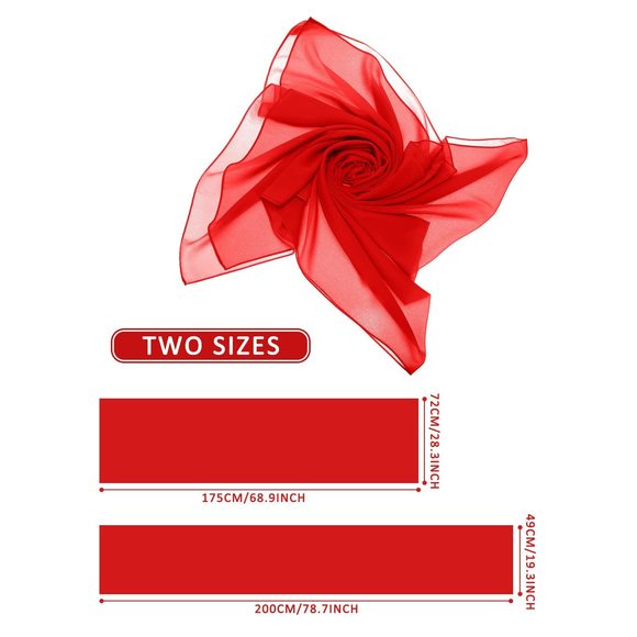 Womens Scarf Shawl Chiffon Bridal Soft Wrap Chiffon Ribbon Scarf Satin Shawls☺️ - Picture 3 of 7